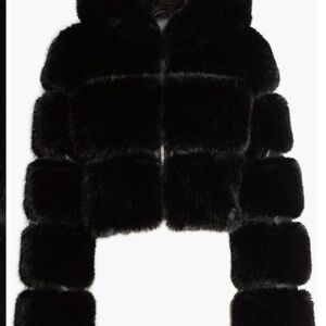 Chic Black Faux Fur Teddy Jacket